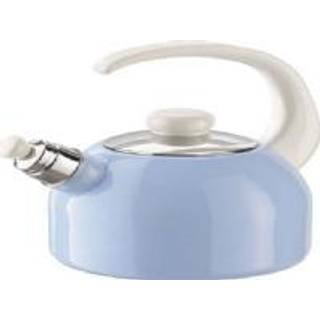 Riess Classic Pastell Wasserkessel 18 cm / 2,0 L blau mit Flöte - Emaille - Blau