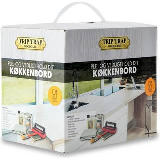 Trip Trap plejeboks med køkkenbordsolie og tilbehør, natur
