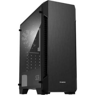 Zalman S3 TG - ATX Mid Tower Computer PC Case - H?rmet glas sidepanel - 3 x 120 mm sag Fan Forinstalleret sort