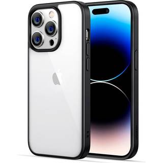 iPhone 14 Pro UGREEN Bagside Cover i Hærdet Glas - Gennemsigtig / Sort