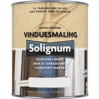Solignum vinduesmaling 0,75 liter - hvid (På lager i varehus)