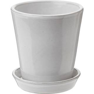 Knabstrup dyrkningspotte hvid 11 cm