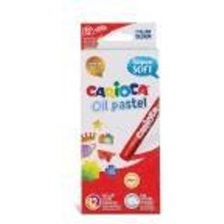 Olie Pastelfarver, 12 stk. ø10mm Carioca 43277 (Udsalg få stk)