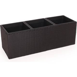 Plantekasse m/3 rum - Lav - Sort