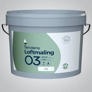 Tendens loftmaling helmat 3 - hvid (På lager i varehus)