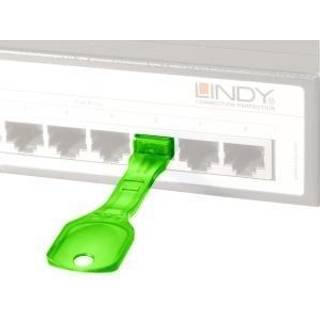 RJ45 Port Blocker - 10 låse / 1 nøgle - Grøn
