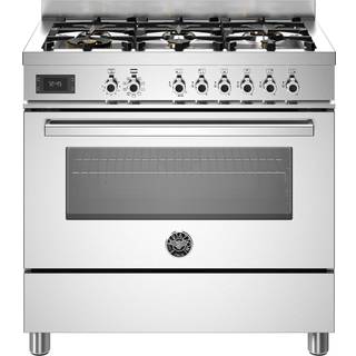 PRO96L1EXT Professional gaskomfur med ovn, 90 cm, rustfrit stål