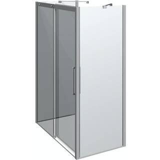 Scanbad Skydedør M/2 Sidepanel Classic 1400*800mm Krom/klar