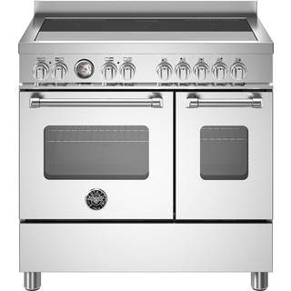 Induktionskogeplade Master, 90 cm, 5 Zoner, Enkelt ovn, Rustfrit stål - Bertazzoni