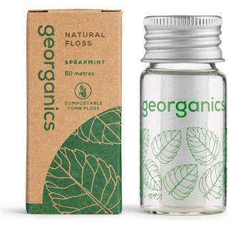 Bæredygtig Tandtråd Georganics Spearmint Glasdispenser
