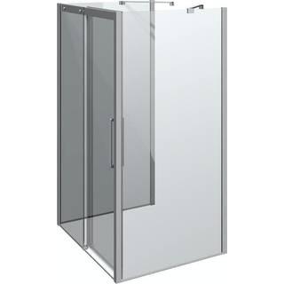 Scanbad Skydedør M/2 Sidepanel Classic 1200*1000mm Krom/klar