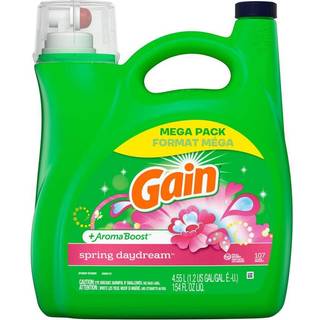 Gain Forårsdagsdrømduft Aroma Boost Flydende Vaskemiddel - 154 fl oz, 107 vaske, HE-kompatibel
