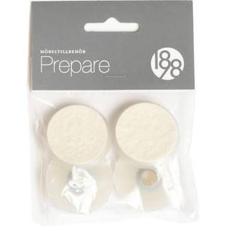 1898 Prepare gulvbeskyttelse sort, 37 mm plast filt rørnitte, 4 stk.