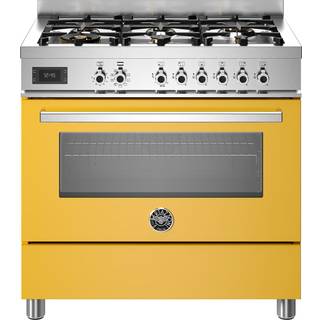 PRO96L1EGIT Professional gaskomfur med ovn, 90 cm, gul