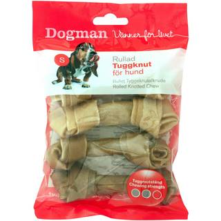 Dogman Chew Knots Rullet Oksehud S 4-Pack