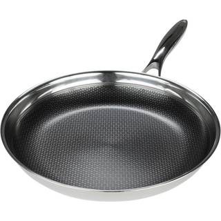 Sort terning hurtig frigørelsesskogegruepande - 8 -tommer - induktionskogegrej - stegepande i rustfrit stål - non stick stegepande