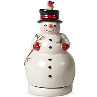 Villeroy & Boch Nostalgic Melody 9x16 Cm Rotating Snowman - Nisser & Julefigurer Porcelæn Hvid - 14-8640-6303