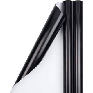 Jampapir gaveindpakning - blankt indpakningspapir - 50 m² i alt (30 i x 10 ft hver) - sort - 2 ruller/pakke