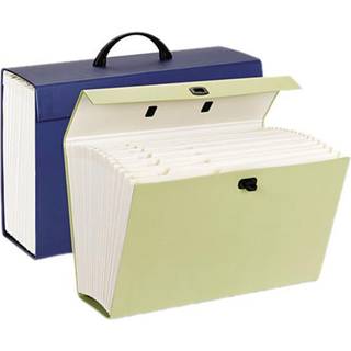 Smead b?rbar ekspanderende filboks 19 Lommer tomme faner Tryktetiketter Letter Lukning Juridisk st?rrelse Bl? (70806)