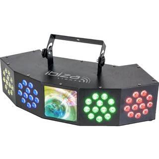 Ibiza Starwash 3-i-1 Diskolys med DMX