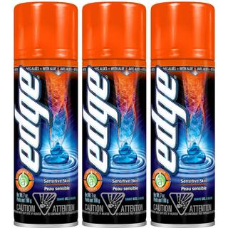 Edge Shave Gel til mænd – sensitiv hud med aloe vera, 7 oz (3-pak) til en glat og irritationsfri barbering
