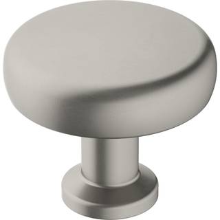 Amerock | Kabinetsknap | Satin nikkel | 1-1/4 tommer (32 mm) diameter | Faktor | 1 pakke | Skuffeknap | Skabshardware