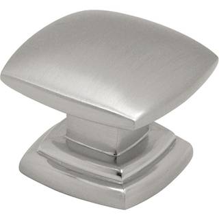 Hickory Hardware P3181-SS-OBH EURO-KONTORITY KNOB 1-1/2 Inch Square Satin Nickel