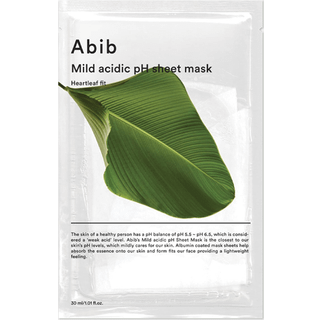 Abib Mild acidic pH Sheet Mask Heartleaf Fit - 30 ml.