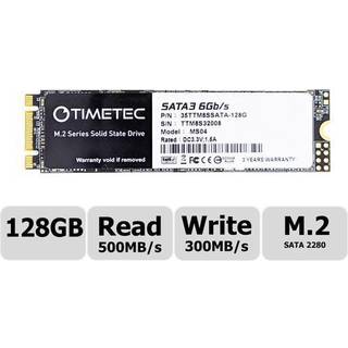 Timeetec 128 GB SSD 3D NAND SATA III 6GB/S M.2 2280 NGFF 64TBW L?s hastighed op til 550 MB/s SLC Cache Performance Boost Intern Solid State Drive