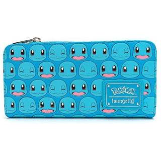 Loungefly X Pokemon Squirtle Faces Faux-Leather Flap Wallet (Blue One Size)