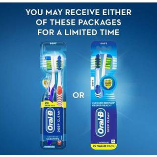 Oral-B Komplet dybe rene tandb?rster bl?de 2 t?ller