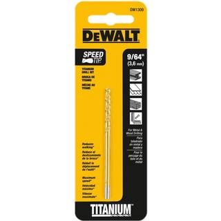 Dewalt DW1309 9/64-tommer titanium nitrid splitpunkt twist bore bit