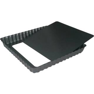 de Buyer Tortenform quadratisch 18 x 18 cm - Stahl mit Antihaftbeschichtung - Schwarz