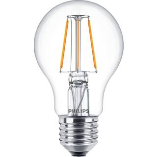 Philips LEDClassic Filament  40W  E27  varm hvid  klar ikke dæmpbar  2-stk  - 8718699664640 ✓ På lager - klar til levering og afhentning
