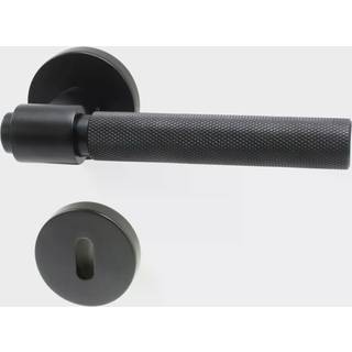 Beslag Design Helix 200 Euro Standard Dørhåndtag Med Nøglehul - Knopper & Beslag Aluminium Sort - 751011-41E