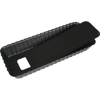 de Buyer Tortenform rechteckig 20 x 8 cm - Stahl mit Antihaftbeschichtung - Schwarz