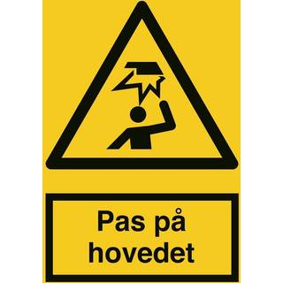 Pas på hovedet advarselsskilt