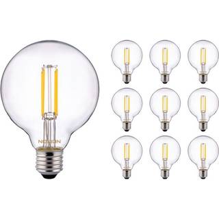 Fordelspakke 10x Noxion Pro Classic LED E27 Globe filament klar 95mm 8W 806lm - 827 ekstra varm hvid | dæmpbar - erstatter 60W