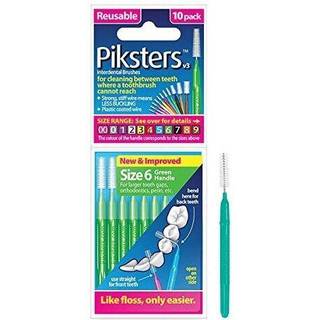 Piksters Mellemrumsbørster 10 stk. 0.8 mm. ISO 6 GRØN