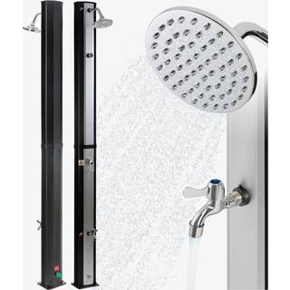 Arebos® udebruser 35L sølv med termometer, lynkobling, inkl. hætte, fodbruser