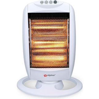 Alpina Elektrisk Halogenvarmer - 3 Varmeindstillinger - 1200W