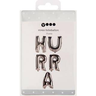 Salling folieballon "Hurra" - sølvfarvet (På lager i butik)