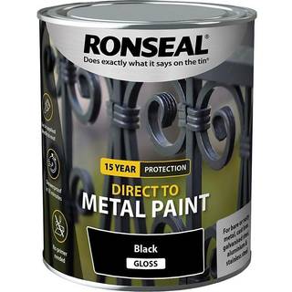 Ronseal Direct to Metal Maling Sort Glans 750 ml 39195