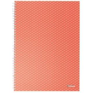 Notesbog Colour'Breeze A4 linjeret koral, Esselte 628483, 4stk