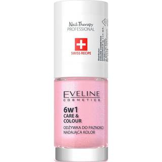 Eveline Cosmetics Nail Therapy Care & Colour Neglebalsam 6-i-1 Skygge Shimmer Pink 5 ml - 5 ml