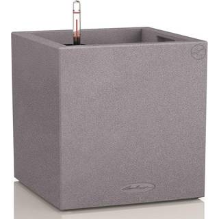 Lechuza Canto Stone Low udendørs krukke til blomster med selvvandingssytem Stone gray 40 x 40 x H40 cm