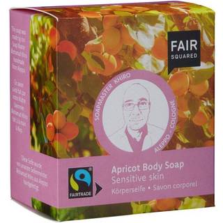 Fair squared- Økologisk abrikos sæbebar til sensitiv hud 160 gram inkl sæbepose