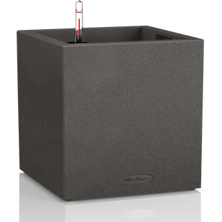 LECHUZA CANTO Stone low - graphite black 40 cm