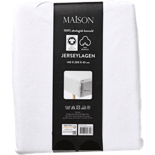 MAISON Jersey stræklagen - Hvid (På lager i varehus)