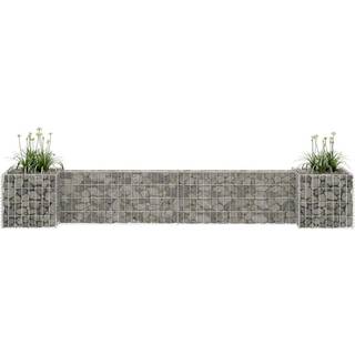 H-formet gabion-plantekasse 260x40x40 cm stål